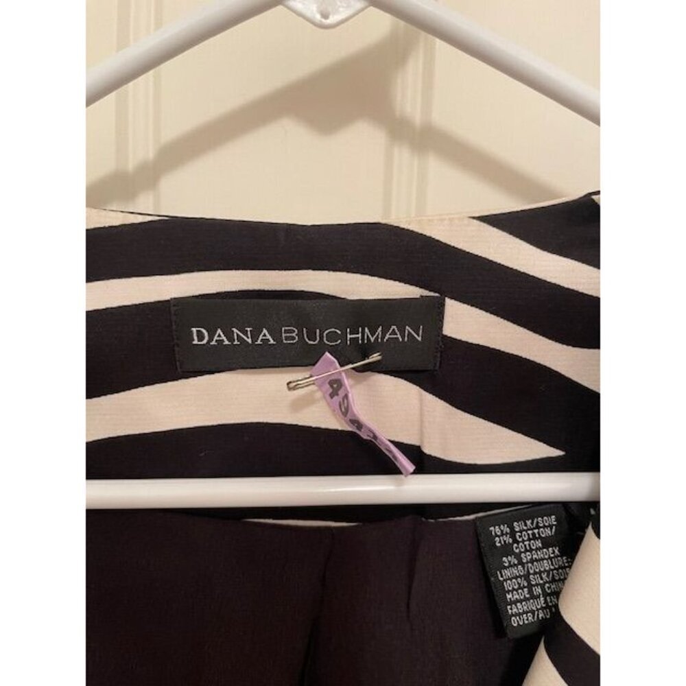 Dana Buchman Vintage Cropped Blazer Jacket Women's Size 14 Silk Blend Zebra Prin - Picture 11 of 16